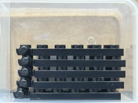 LEGO Parts - Black Plate 4 x 6 with Trap Door Hinge - No 92099 - QTY 5