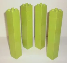 Lego DUPLO Lot of 40 Pieces - Lime Green 2x2 Building Blocks Bricks