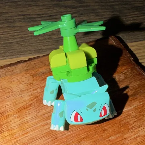 LEGO Bulbasaur Pokémon Mini Build Figure Green/Light Blue Printed