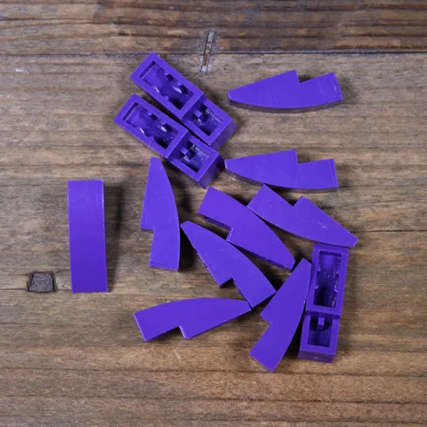 LEGO 50950 Dark Purple Slope, Curved 3 x 1 Qty 12
