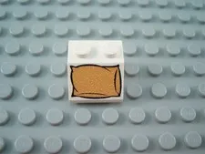 LEGO White Decorated 2x2 Decorated Pillow Slope