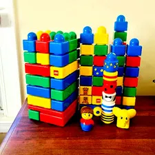 Lego Duplo Primo 75 Block Lot Rattles People Washed Plates