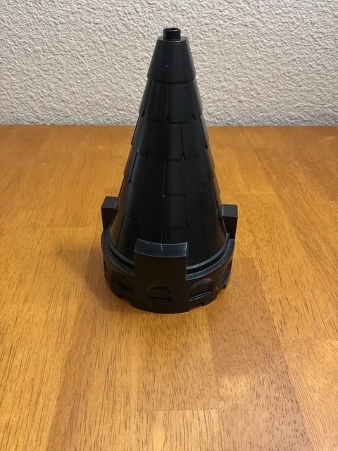 LEGO DUPLO Knight Castle Building Part Black SPIRE Tower Roof 6x4 2004