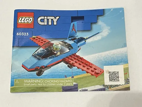 Lego City 60323 Airplane Plane Instruction Manual Only