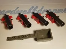 Lego Parts 30275 / 2533 Catapult and Cannons Mixed Lot of 5 Castle Pieces