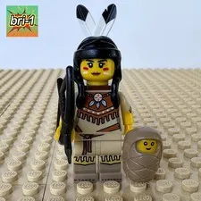 LEGO Minifigures: tribal Woman PAPOOSE, BOW, col15-5, 71011, SERIES 15, 2016