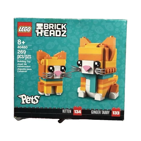 LEGO BrickHeadz Pets Ginger Tabby Cat Set 40480 269 pcs Age 8+