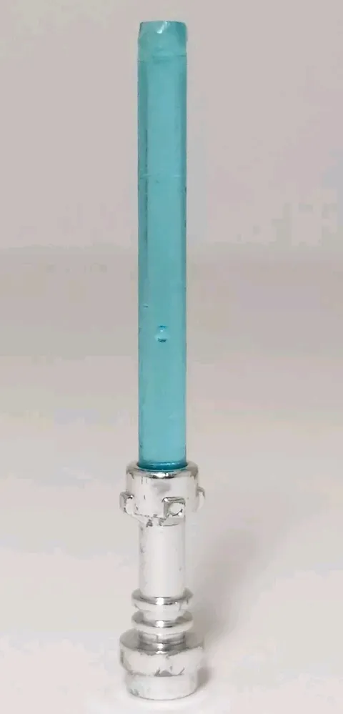 Lego Chrome Handle Trans Blue Light Saber For Star Wars Minifigures
