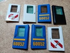 LEGO BULK LOT 7 TRAIN DOORS WITH TRANS GLASS WINDOW 1X4X5 #4181 #4182