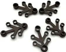 Lego 5 New Dark Brown Plant Leaves 4 x 3 Parts