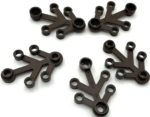Lego 5 New Dark Brown Plant Leaves 4 x 3 Parts