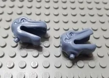 LEGO Lot of 2 Sand Blue Dinosaur Animal Heads