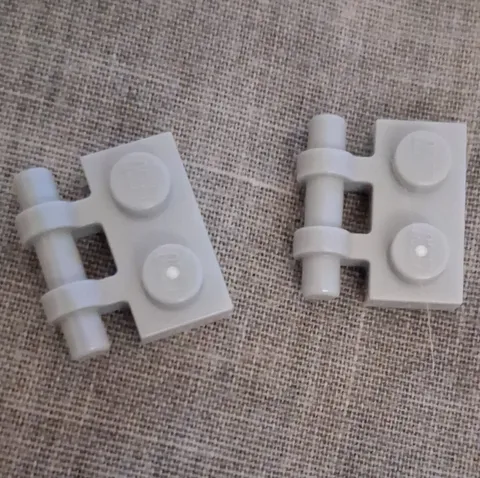 LEGO White Plastic Hinge Plate Parts Pieces Bulk Lot of 2 (2pc)