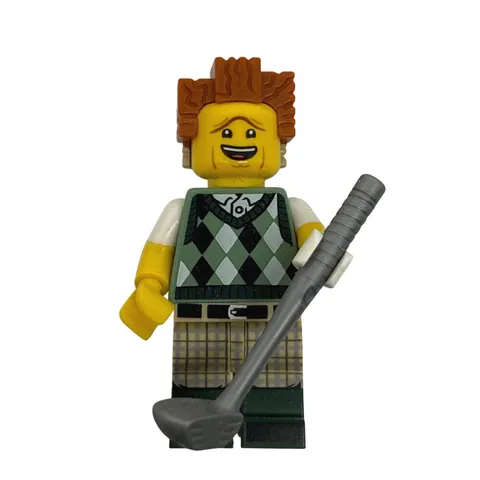 LEGO Movie 2 Gone Golfin Minifigure Golfer President Business Green Argyle 71023