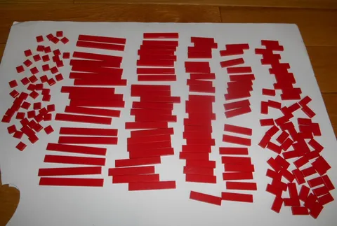 LEGO BULK LOT 200 Red TILES Smooth Pieces 1X8 1X6 1X4 1X3 1X2 1x1