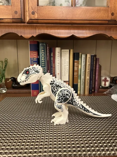 Jurassic World Juvenile Indominus Rex Custom Lego Dinosaur Figure Makes Sounds