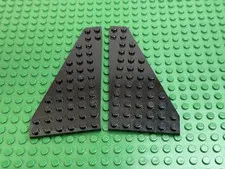 2x LEGO Black Wedge Wing Plate 7 x 12 Left & Right 6986 6956 6456 6198#3585 3586