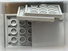 LEGO Parts - Light Bluish Gray Tile 4 x 4 with Studs on Edge - No 6179 - QTY 5
