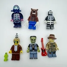 Lego Minifigure Lot of 6 Alien Monster Halloween CMF Mixed Lot Retired