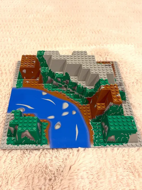 Vintage LEGO 3D Raised Baseplate 32x32 Mountain Canyon River Rapids 6024px5