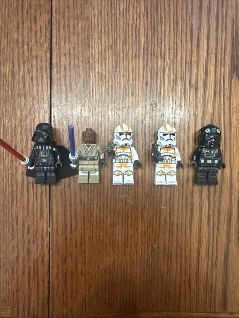 Lego Star Wars Minifigure Lot Darth Vader , Mace Windu, 212th Clone, TIE Pilot