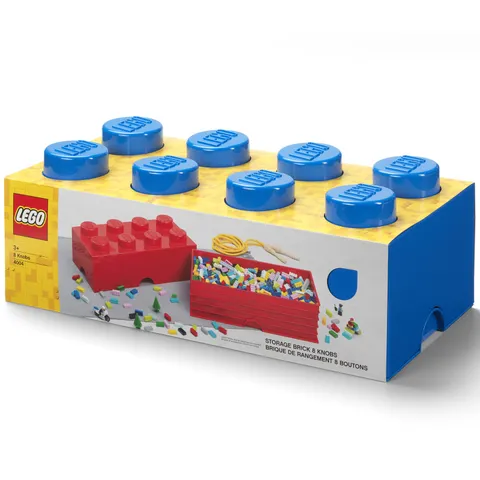 LEGO Storage Brick Blue 8 Knob Container Organizer Box Holds 1600 Blocks