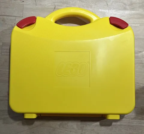 LEGO Yellow & Orange Plastic Carrying Case Storage Box With Dividers