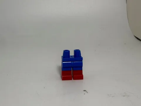 Lego Leg-Hips and Legs with Molded Red Lower Legs / Boots Pattern