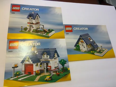 Lego 5891 Creator Instruction Manual Only 3 Book  legos Apple Treehouse