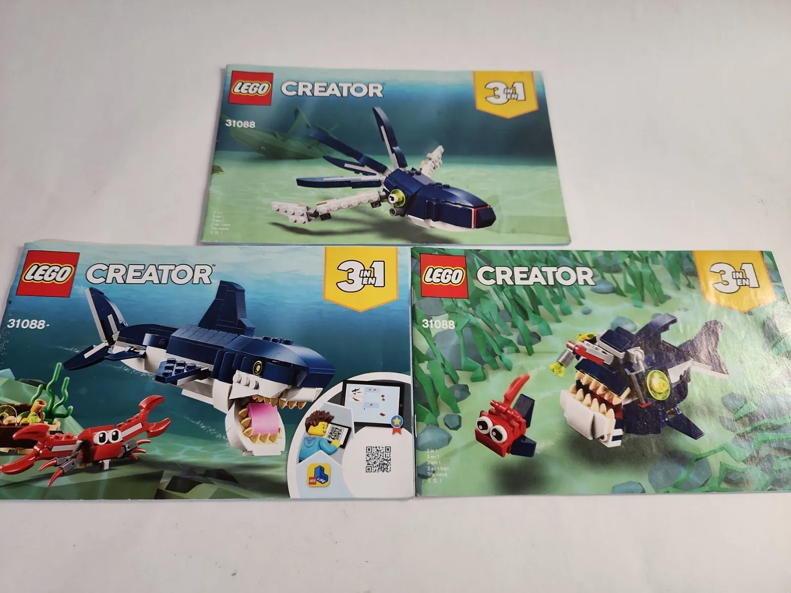 LEGO Deep Sea Creatures 31088 Creator Shark Octopus Fish Instruction Manual Only