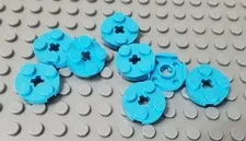 LEGO New Lot of 8 Medium Azure 2x2 Round Plate Pieces