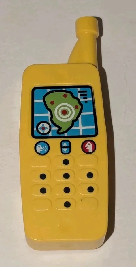 Lego Duplo Yellow Mobile Cell Phone Jurassic World Map On Display Part 16206pb02