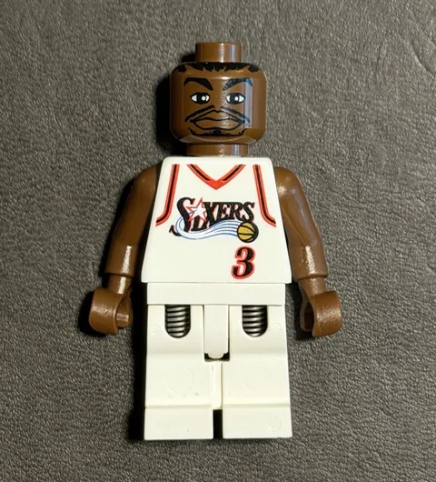LEGO Allen Iverson Minifigure - Philadelphia 76ers #3 Jersey nba037 3433