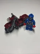 LEGO MARVEL Captain America Minifigure SH106 With Dark Red Motorcycle