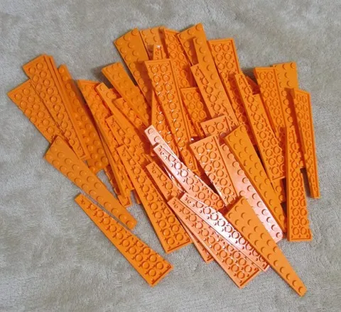 LEGO Wedge, Plate 12 x 3 Left Orange no. 47397 (Qty 50) *NEW*