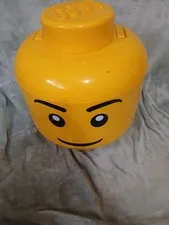 LEGO Large Yellow Minifigure Head Storage Container Tray w/ Handle Boy Face 2010