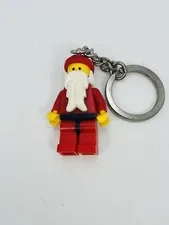 Lego City Holiday SANTA CLAUS Minifigure Keychain Christmas RETIRED