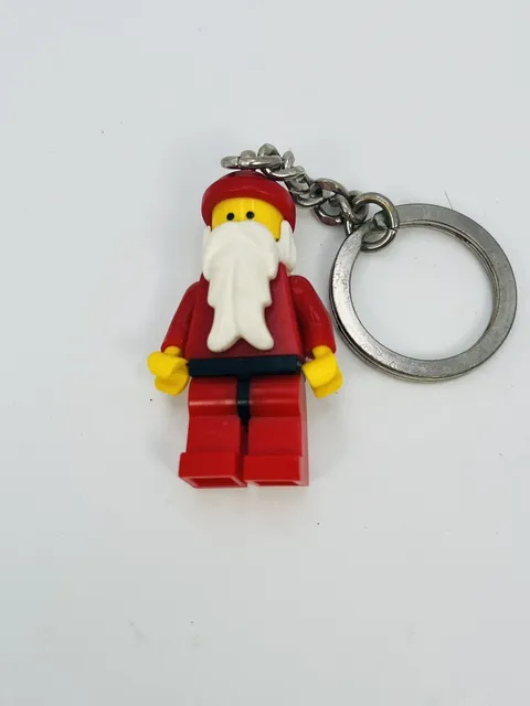 Lego City Holiday SANTA CLAUS Minifigure Keychain Christmas RETIRED