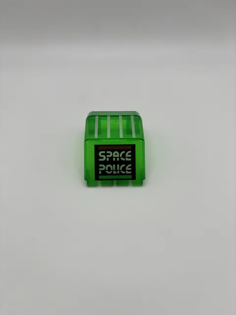 Lego Part 2483pb01 Windscreen 4x4x4.3 Helicopter with Space Police II Pattern
