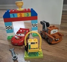 Lego DUPLO Cars CLASSIC RACE (#10600) Lightning MciQueen Mater Complete 