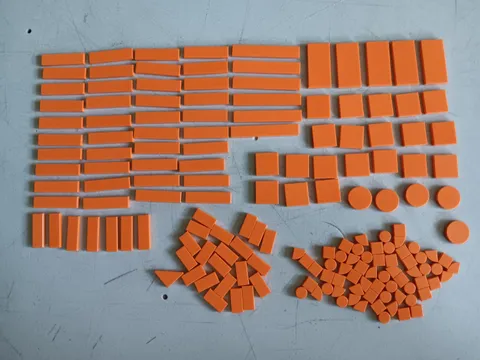 LEGO BULK LOT 168 ORANGE SMOOTH TILES 1X1 1X2 1X3  1X4 1X6 2X2 2X4