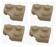 LEGO ® 4x plate 2x2 corner 45° sand yellow 26601 6228921 beige corner plate New