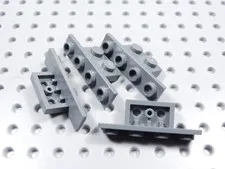 LEGO Lot of 4 Dark Bluish Gray 1x2-1x4 Brackets BD