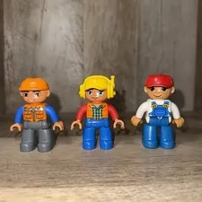 ⭐️ LEGO Duplo Construction Worker Helicopter Pilot Overalls