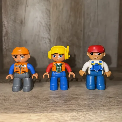 ⭐️ LEGO Duplo Construction Worker Helicopter Pilot Overalls