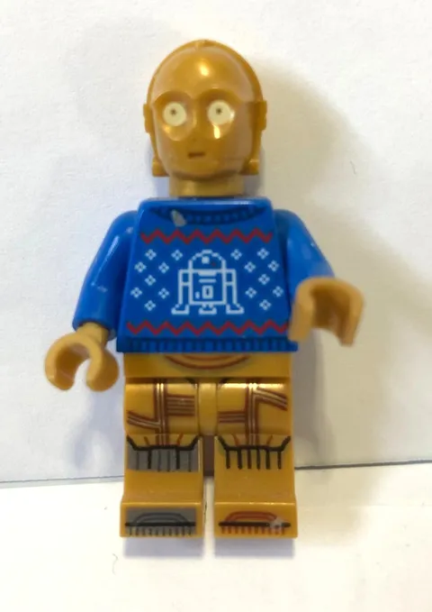 Lego C-3PO Holiday Sweater Christmas Minifigure Star Wars