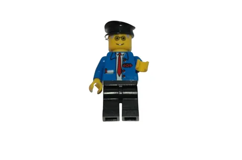 Lego® TRAIN Railway 9V RC Minifig Conductor Engine Driver BLUE WITH TIE