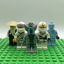 Lego Ninjago Rise Of The Snakes Minifigures Lot Zane NRG ZX Rattla Sensei Wu