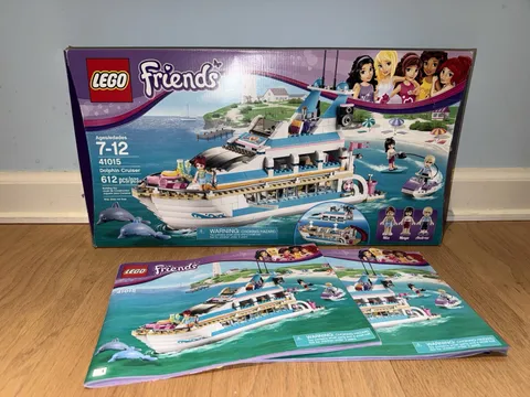 LEGO Friends 41015 Dolphin Cruiser 612pcs Set Ages 7-12 w/ Box & Manual