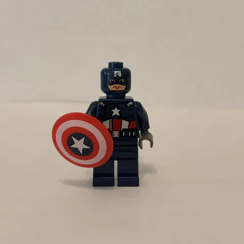 LEGO Minifigure Captain America Dark Blue Suit sh014 Super Heroes Avengers